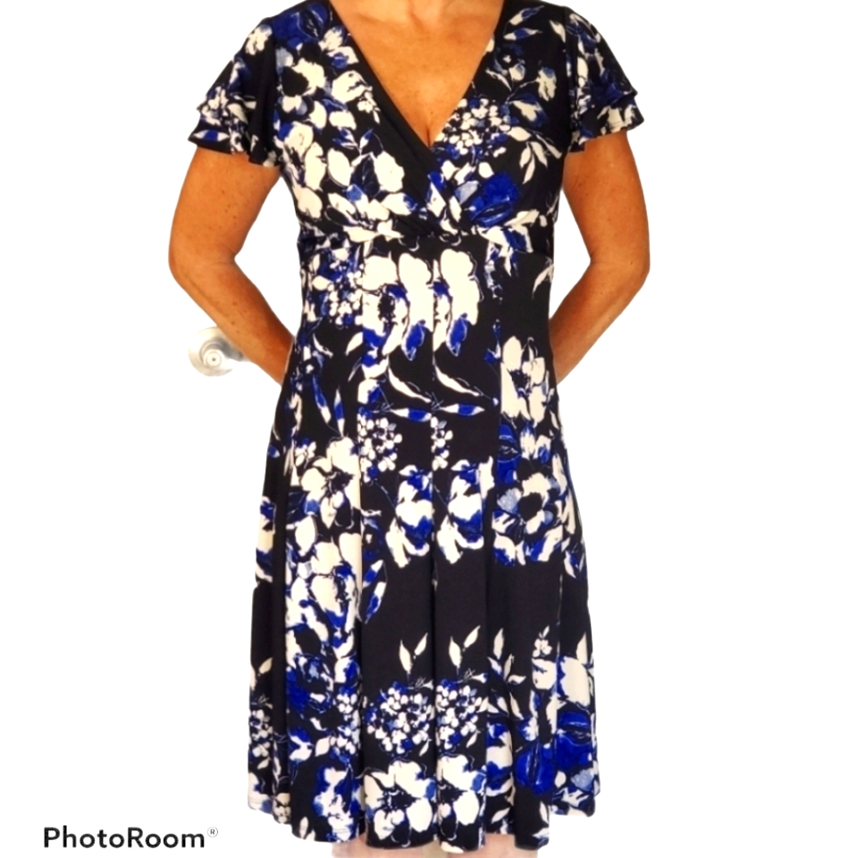 Ralph Lauren Flutter-Sleeve Dress Size 14